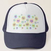 Happy faces in pastel - fun and cute  trucker hat