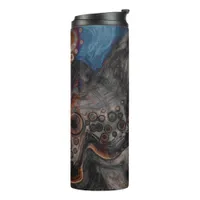 Brown and Orange Modern Art   Thermal Tumbler
