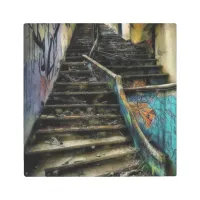 Urban Art on Stairs Abandoned Building