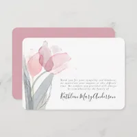 Tulip Funeral Memorial Thank You Card