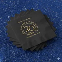 Elegant School College University 20-Year Reunion Foil Napkins