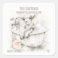 Taking a Bath Goatmilk Handmade Soap Label