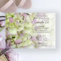 Pink Hydrangea Floral Bridal Shower Invitation