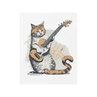 Cool Orange Cat Jamming on the Guitar  Metal Print