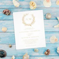 Budget Nautical Wedding Invite Coral Reef Beige  Flyer