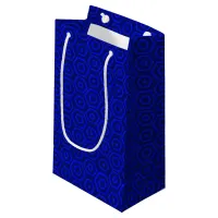 Contemporary Tri-tone Blue Hexagons Small Gift Bag