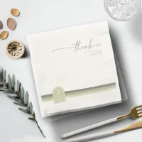 Desert Vibes Wedding Thank You Sage Ivory ID1019 Paper Dinner Napkins