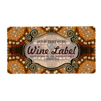 Sparkly Tribal Earth Wedding Wine/Drink Labels