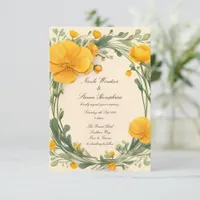 Forever in Bloom Buttercup Wedding Invitation