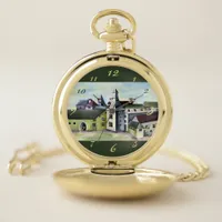 Liege, A Surreal Mystical Stone Castle - Panorama Pocket Watch