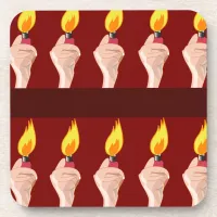 Awesome Lighter Music Fun Concert Pattern Beverage Coaster