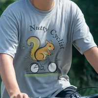 Nutty Cyclist, Squirrel on a bike, cycle animal T-Shirt