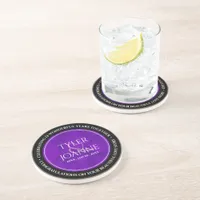 Elegant 12th Silk Wedding Anniversary Celebration Coaster