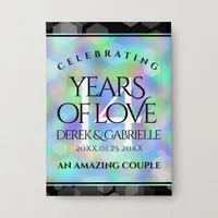 Elegant 14th Opal Wedding Anniversary Celebration Button