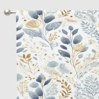 Sweet Floral Dusty Blue Gold ID1045 Blackout Curtains