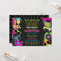 totally awesome 80s party invitation