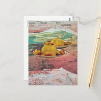1972 Peaches Turned Surreal Mountains Postcard
