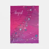 Magical Fantasy Dreamy Celestial Stars on Magenta