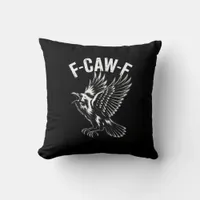 F-Caw-F Crow Retro Classic Throw Pillow