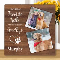 Rustic Paw Prints Personalized Pet Memorial Photo Plaque