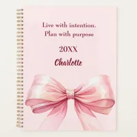 Pink bow quote 2026 planner