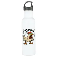 F-Caw-F Chicken Vintage Graphic Stainless Steel Water Bottle