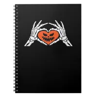 Skeleton Hands A Spooky Halloween Heart Classic Notebook
