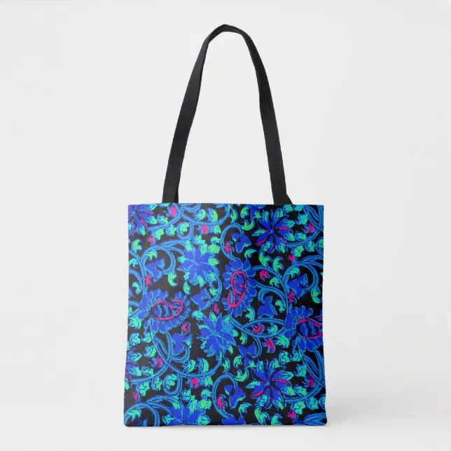 Blue Kalamkari Print Tote Bag