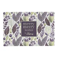 Purple Green Christmas Merry Pattern#21 ID1009 Placemat