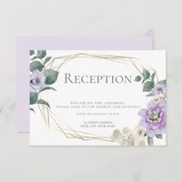 Wedding Reception | Watercolor Lavender Floral Invitation