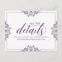 Wedding Details / Info Card | Nadine (Plum)