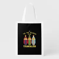 Tis Season For Tamales A Funny Mexican Christmas  Grocery Bag