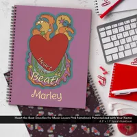 Heart the Beat: Doodles for Music Lovers: Pink Notebook