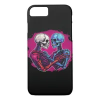 Skeleton Hands Holding Heart Retro Tattoo Style iPhone 8/7 Case