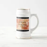 Elegant 8th 32nd Bronze Wedding Anniversary Beer Stein