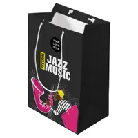 Colorful Jazz Music Festival add logo personalized Medium Gift Bag