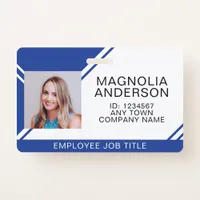 Custom Employee Photo Name Barcode ID Badge