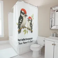 Vocal Red-bellied Woodpecker Shower Curtain