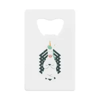 Unicorn in Yoga Pose Credit Card Bottle Opener