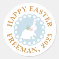 Happy Easter Bunny Sticker – Custom Family Name