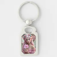 Beautiful October Fairy in Cosmos Keychain