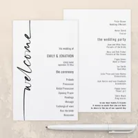 BUDGET Elegant Calligraphy Wedding Program