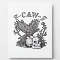 Gothic Funny F-Caw-F Humor Crow Essential Retro St Plaque