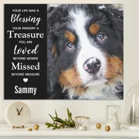 Pet Memorial Modern Remembrance Dog Photo Canvas Print