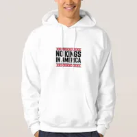 No Kings In America USA Minimal Clean Hoodie