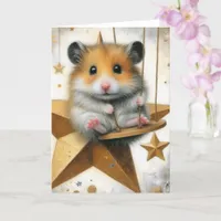 Hamster Swings Amongst the Stars All Occasions  Card