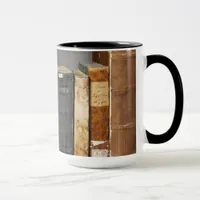 Antique Books on Shelf Coffee Mug