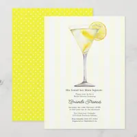 Found Her Main Squeeze Lemon Martini Bridal Shower Invitation
