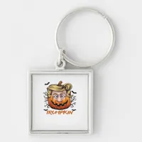 Hair Funny Pumpkin Halloween Boo - Political Humor Keychain