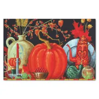 Autumn Festive Antique Painting Pumpkin Decoration Tissue Paper